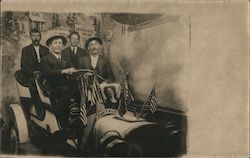 Portola Festival: Studio Photo, Men in Car San Francisco, CA Postcard Postcard Postcard