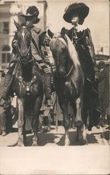 Portola Festival: Don Gaspar & Queen Virgilia on Horseback San Francisco, CA Postcard Postcard Postcard