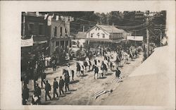 Parade through town, probably California Events Postcard Postcard Postcard