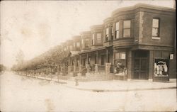 "Devereaux" Row-Houses on a tree-lined street Chicago? Postcard