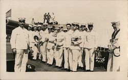 Naval ceremony on ship's deck Postcard