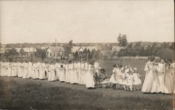 Women in White - May Day or Suffrage? Postcard