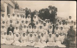 1916 French Red Cross Doctors & Nurses Hospital 222 Meuton France World War I Postcard Postcard Postcard