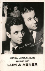 Mena, Arkansas, Home of Lum & Abner Actors Postcard Postcard Postcard