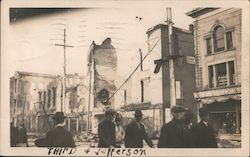 Third and Jefferson Streets in Dayton, Ohio Postcard