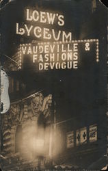 Loew's Lyceum Vaudeville & Fashions Devogue Memphis, TN Postcard Postcard Postcard