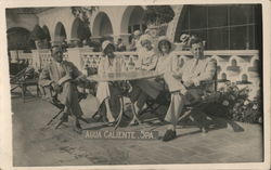 Patrons Sit Near the Pool at Hotel Agua Caliente Spa Tijuana, BC Mexico Postcard Postcard Postcard