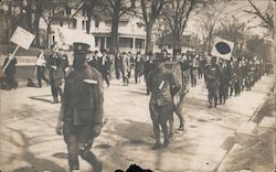 Men Marching in Parade Postcard