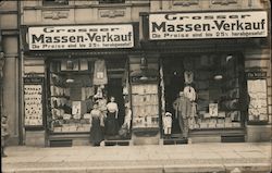 1912 German Clothing Storefront Postcard