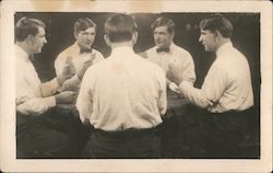 Trick Photograph: Man Playing Cards Postcard