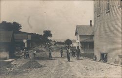 Men working on road Postcard