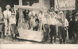 A Group of Children in a Parade Float Postcard Postcard Postcard