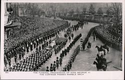 TheFuneral Procession of King George VI The Cortege passes Marble Arch Postcard