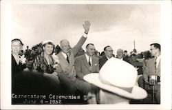 Eisenhower Cornerstone Ceremonies June 4 - 1952 Postcard