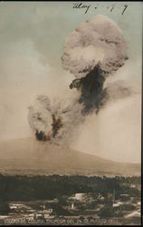 Eruption of Volcan de Colima Mexico Postcard Postcard Postcard