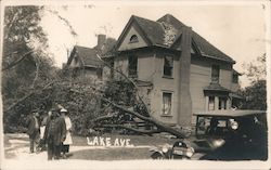 Lake Avenue, Cyclone 1917 Battle Creek, MI Postcard Postcard Postcard