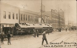 Damage from the Columbus Ohio Flood on Broad and Belle streets Postcard Postcard Postcard