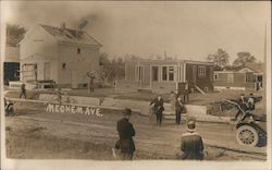 Damage from tornado on June 6, 1917 to homes on Meachem Ave. Battle Creek, MI Postcard Postcard Postcard