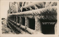 Iced S.S. Northwestern After a Storm Postcard