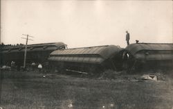 Site of a train wreck - "These are the last 3 cars" Disasters Postcard Postcard Postcard