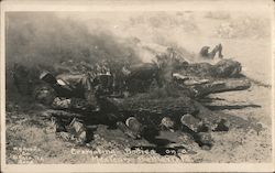 Mexican Revolution: Cremating Bodies on a Mexican Battlefield Mexico Postcard Postcard Postcard