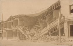 A Building Collapsed Long Beach, CA Postcard Postcard Postcard