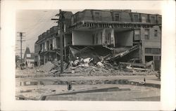 Destroyed Building, Earthquake Postcard