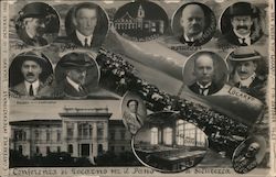 Leaders attending Locarno Treaties October 5-16 1925 Postcard