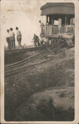 Men Working on the Railroad Postcard