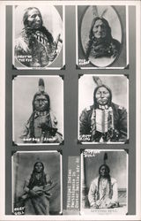 Principle Indian participants in Custer battle Postcard