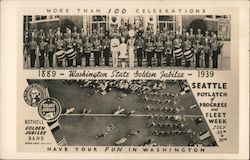 1939 Washington State Golden Jubilee Postcard