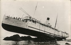 Princess May Wrecked on Sentinel Island Alaska Aug. 5, 1910 Steamers Postcard Postcard Postcard