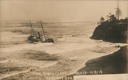 STMR. Santa Clara Wrecked 11-2-15 Coos Bay, OR Postcard Postcard Postcard