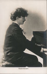 Pianist/Composer Paderewski Playing the Piano Composers Postcard Postcard Postcard