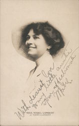 Miss Mabel Lambert of Terry & Lambert - Autographed Actresses Postcard Postcard Postcard