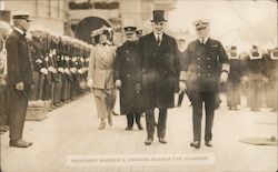 President Warren G. Harding Boards the Flagship Presidents Postcard Postcard Postcard