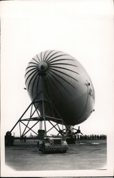 Navy Blimp - Moffett Field? California Airships Original Photograph