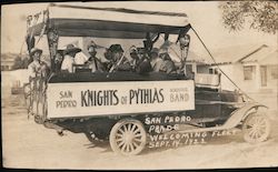 1922 Knights of Pythias - San Pedro Parade Welcoming Fleet Postcard