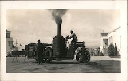 Two Men and a Steam Roller San Francisco, CA Original Photograph Original Photograph Original Photograph