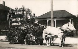 Flower Covered Fire Engine Pulled by Two White Horses San Francisco, CA 1915 Panama-Pacific Exposition Postcard Postcard Postcard