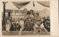 Japan Day P.P.I.E. Aug 31, 1915 Sumo Wrestling Postcard