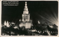 Night Illumination San Francisco, CA 1915 Panama-Pacific Exposition Postcard Postcard Postcard