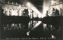 Night illumination Court of Four Seasons P.P.I.E. 1915 San Francisco, CA 1915 Panama-Pacific Exposition Postcard Postcard Postcard