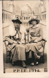 Studio: Women on Bench, PPIE 1915 Panama-Pacific Exposition Postcard Postcard Postcard