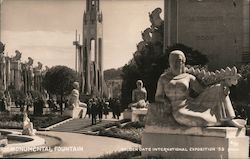 Monumental Fountain Golden Gate International Exposition 39 Postcard