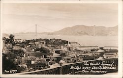 The world famed bridge over the Golden Gate Postcard