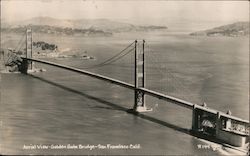 Aerial View of Golden Gate Bridge San Francisco, CA Postcard Postcard Postcard