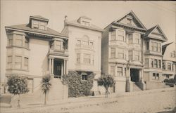 Row of Victorian Houses Postcard