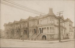 Row of Victorian Houses Postcard