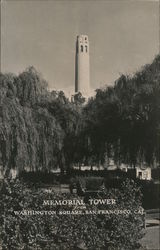 Memorial Tower from Washington Square Postcard